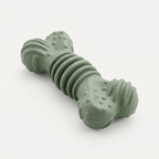 Titan Bone Power Chewer Nylon Bone in matte sage green on a light neutral background