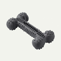 Chew & Clean Rubber Dental Stick in matte charcoal grey on a light neutral background