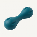 Zogo Bone Eco Rubber Treat Toy in matte deep teal on a light neutral background