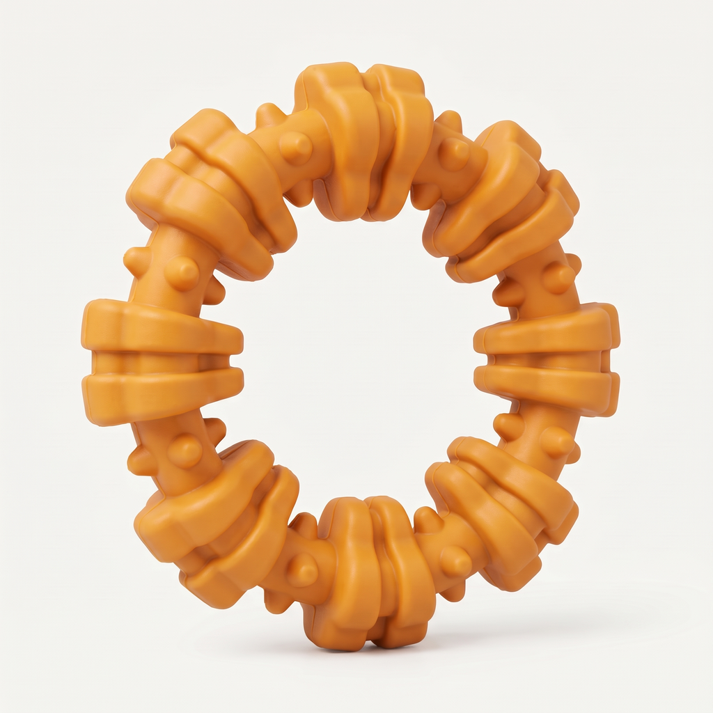 Dental Twist Textured Chew Ring second angle