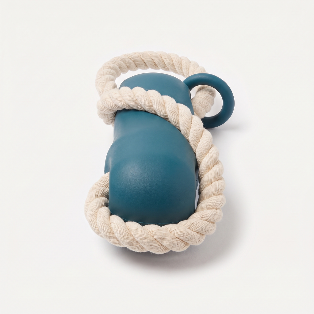 Double Tug Rope + Rubber Handle second angle