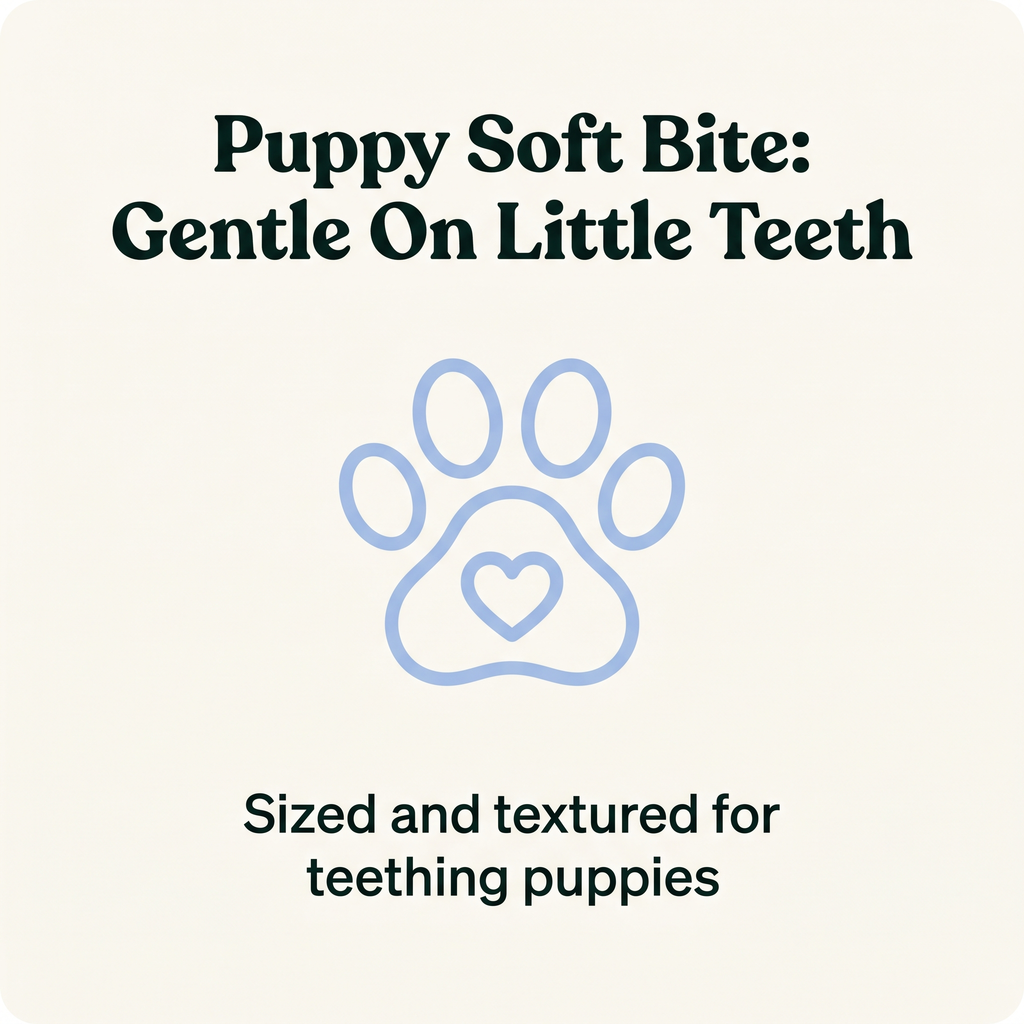 Puppy Soft Bite Teething Chew puppy-safe material callout