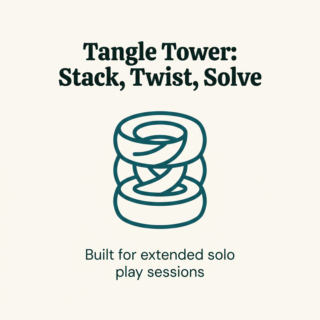 Tangle Tower Stacking Boredom Toy feature callout