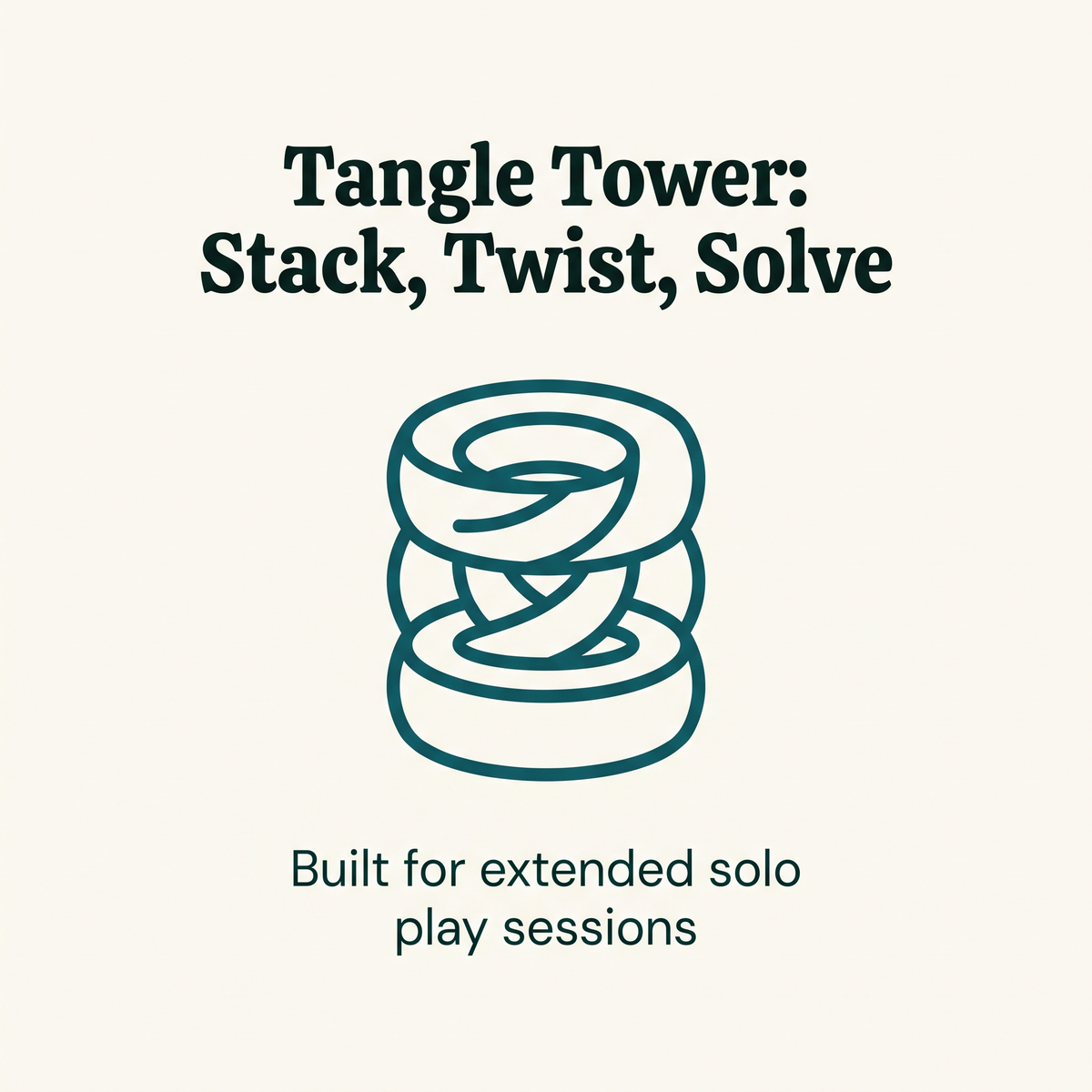 Tangle Tower Stacking Boredom Toy feature callout