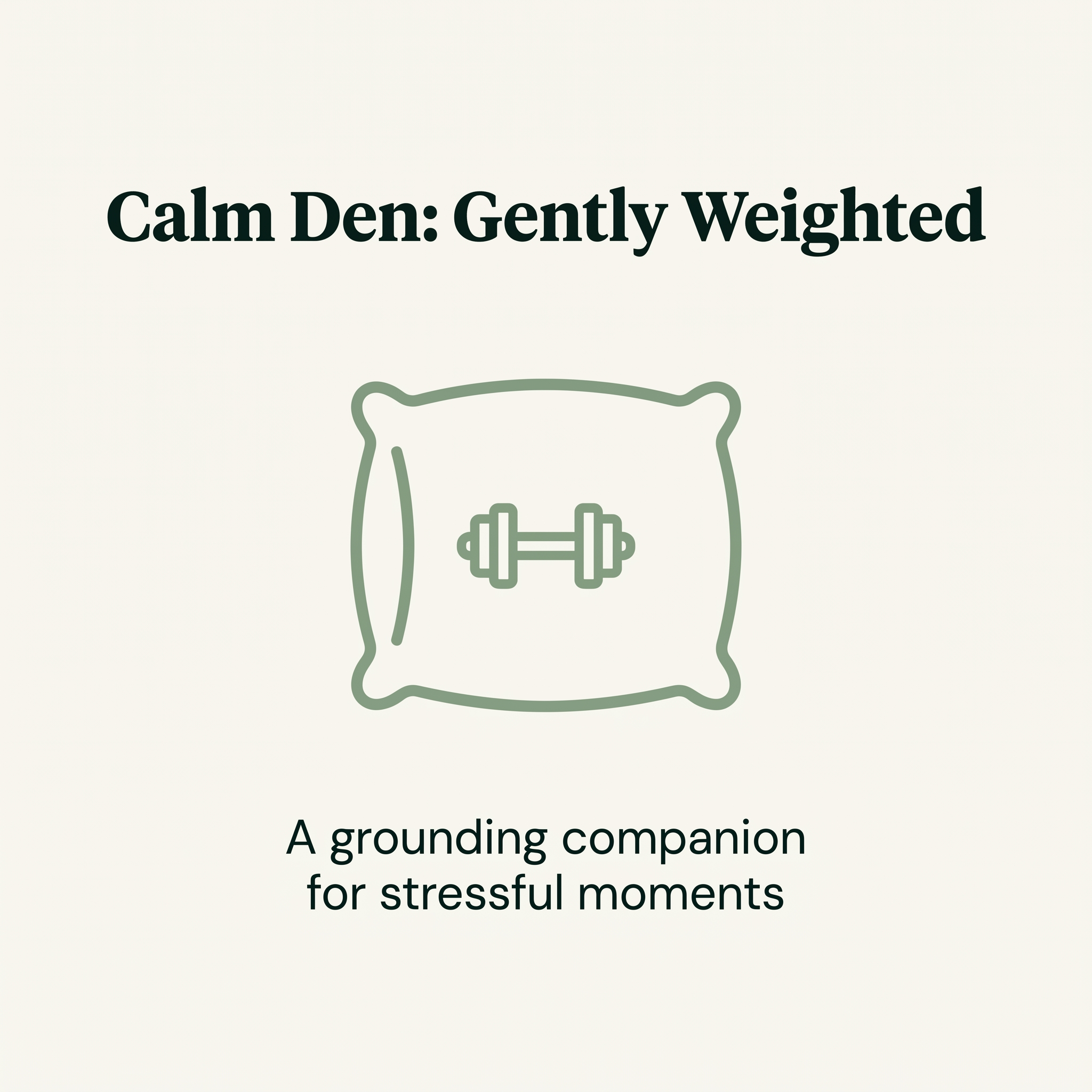 Calm Den Weighted Comfort Toy feature callout