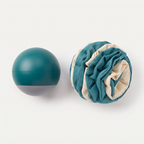 Smart Play Starter Bundle flat-lay with app-controlled rolling ball and snuffle foraging ball on white studio background
