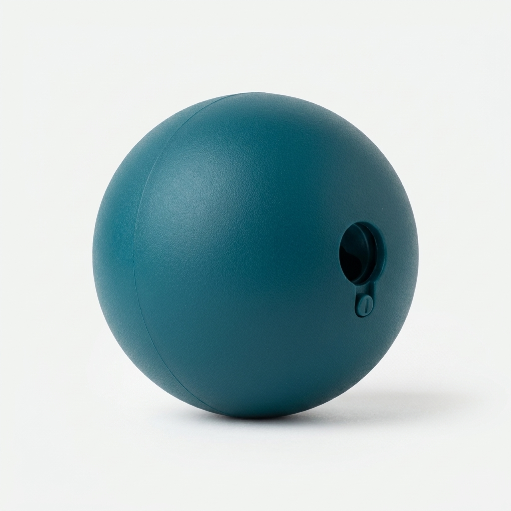 Snack Safari Treat Ball in matte deep teal on white studio background