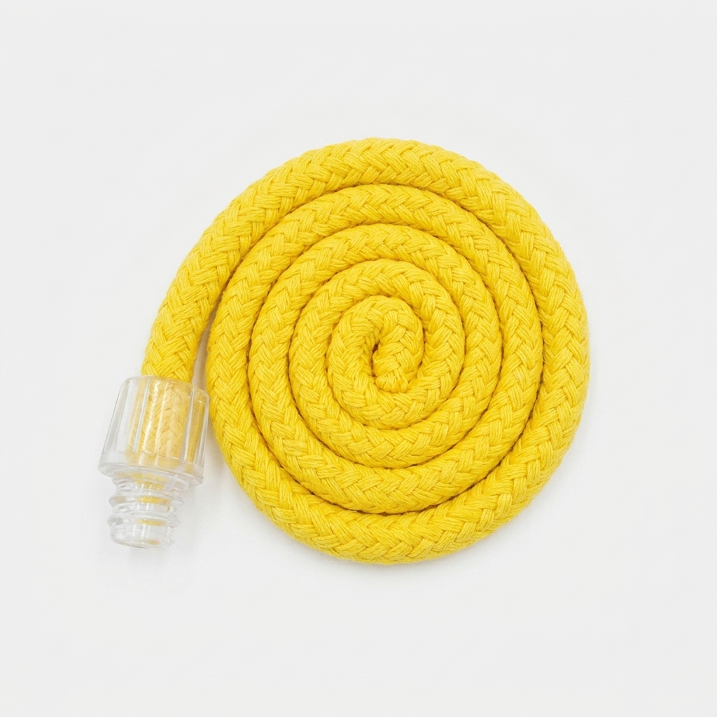 Classic Replacement Tail in Yellow — braided rope with clear quick-connect plug