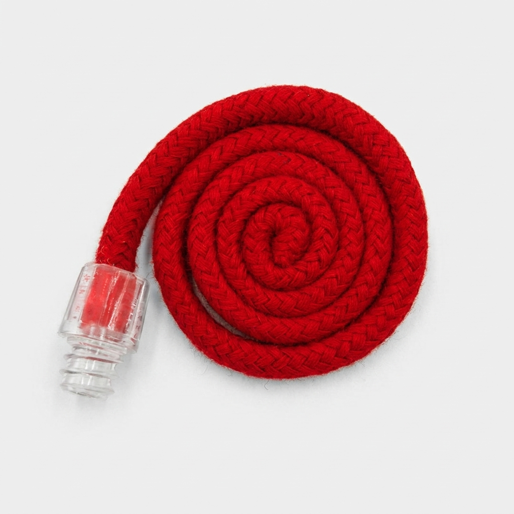 Classic Replacement Tail in Red — braided rope with clear quick-connect plug