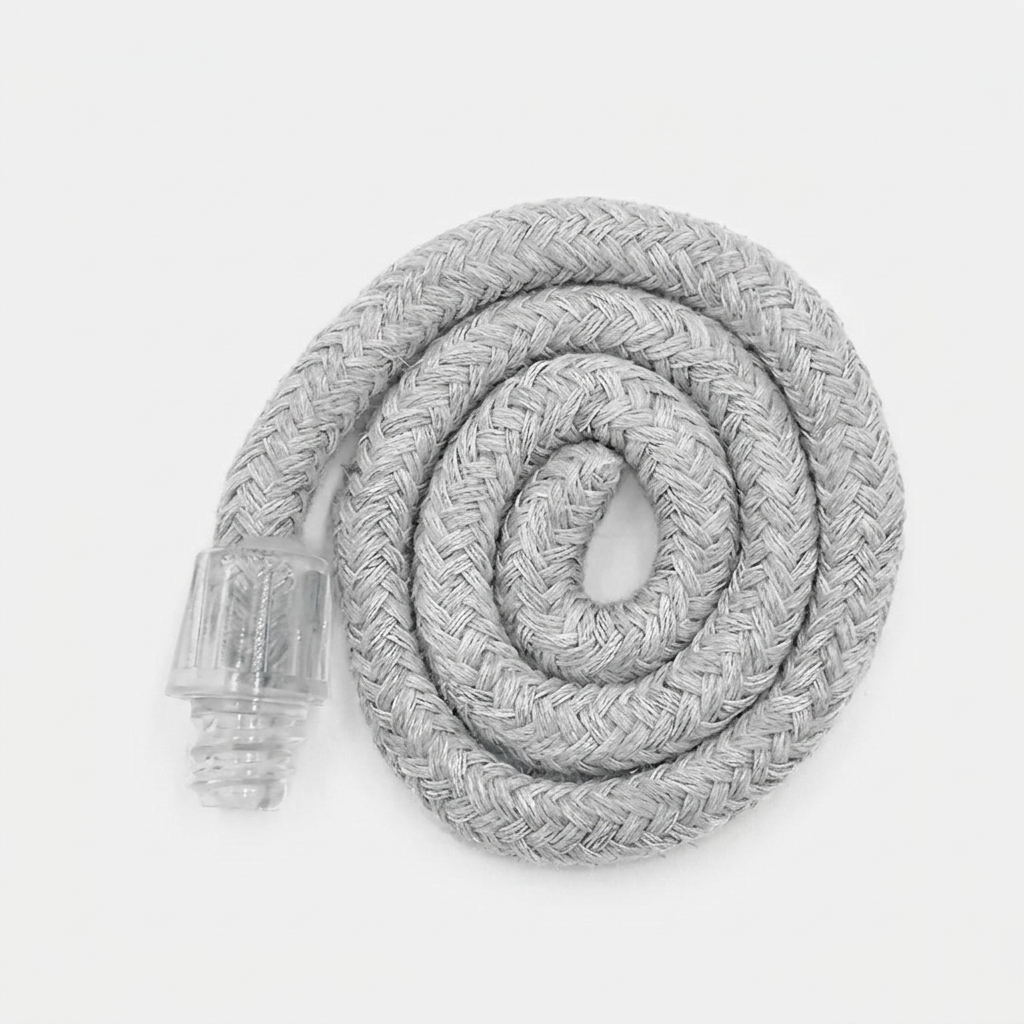 Classic Replacement Tail in Silver — braided rope with clear quick-connect plug