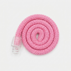 Classic Replacement Tail in Pink — braided rope with clear quick-connect plug